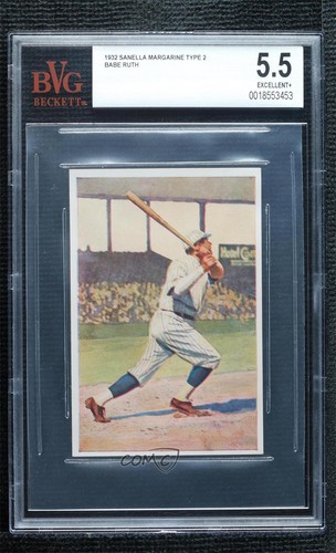 1932 Handbuch des Sports Sanella Logo Towards Bottom on Back Babe Ruth BVG 5.5