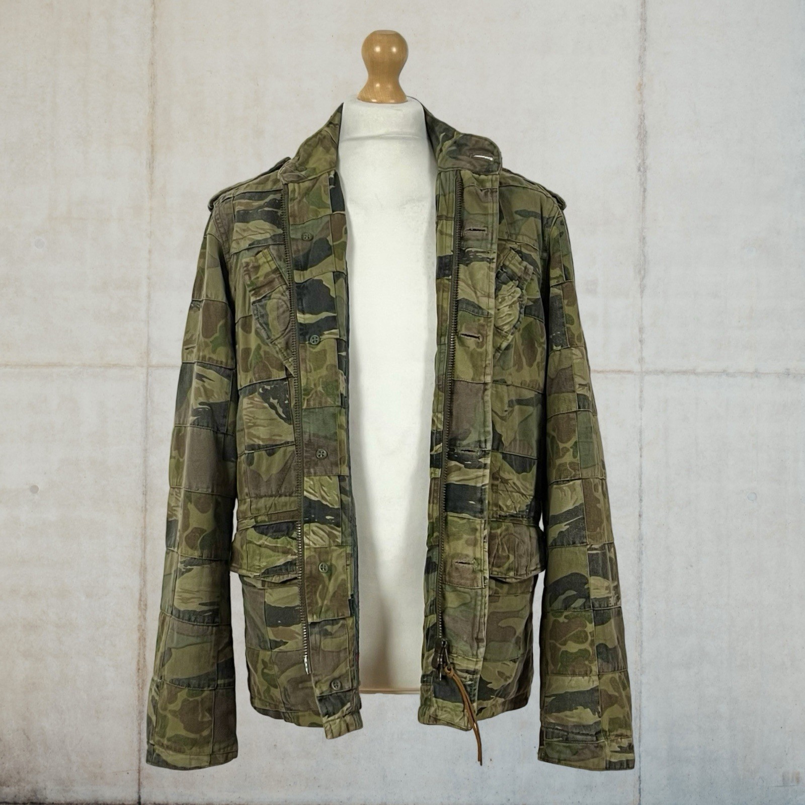 Pretty Green Patchwork Camo Fully Lined Jacket Si… - image 18