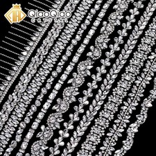 2025 1 Yard Crystal Rhinestone Trim More Shaped DIY Repair Iron-On Rhinestones