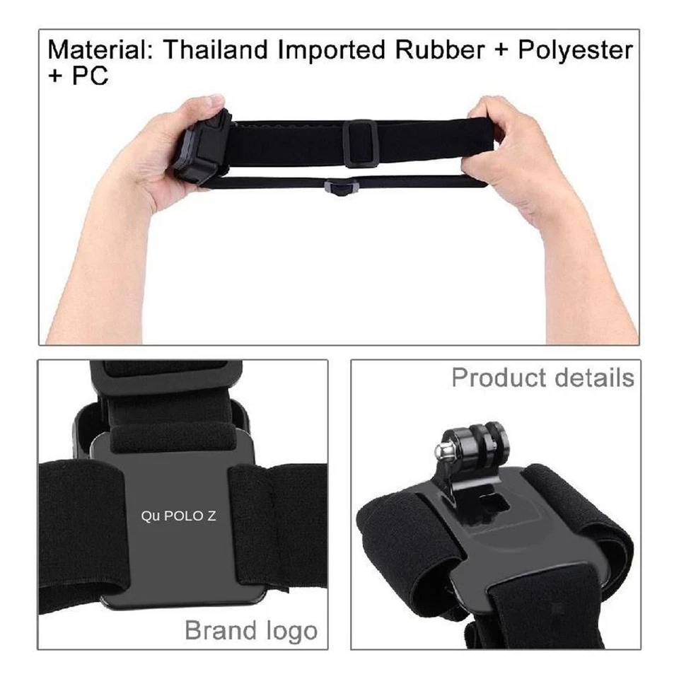 Head Strap Mount Headband Harness for Hero 8 7 6 5 4 3 2 1 Action D - Image 3 of 4