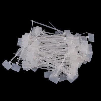 100pcs Muti-purpose   Tie Tags Self-Locking Network Cable Zip Trim Wrap Loop #hj
