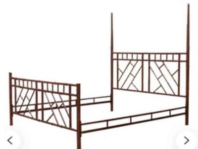 Poster Fretwork King size Bed Faux Bamboo Chippendale Chinoiserie Tortoise Shell