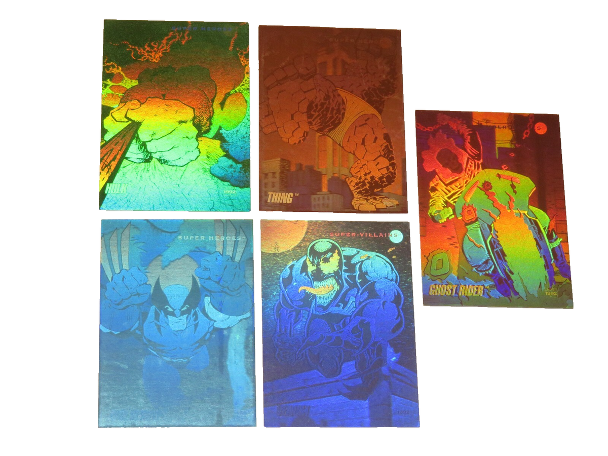1992 MARVEL UNIVERSE SERIES 3 HOLOGRAM INSERT 5 SET CARD H1-H5