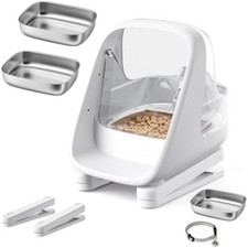 Elevated Microchip Automatic Cat Feeder Kit Multi-Cat Home Adjustable Tilt Riser