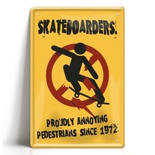 Blechschild SKATEBOARDERS 20x30cm Vintage Skateboard Wanddeko Retro Geschenk