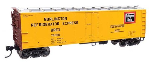 Walthers Mainline 910-41408 HO 40' acero refrigerador Burlington Express | Zustand: New