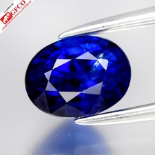 GFCO CERTIFIED 1.16ct VS Oval Natural Royal Blue Sapphire - Heated, Ceylon Gem