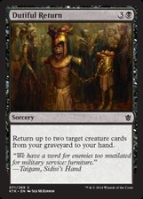 x4 Dutiful Return - Khans of Tarkir - NM - MTG