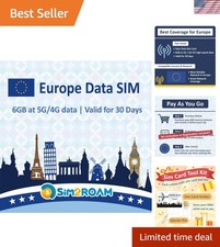 Unlock European Adventures with 6GB Prepaid SIM Card - 30 Days High-Speed Data