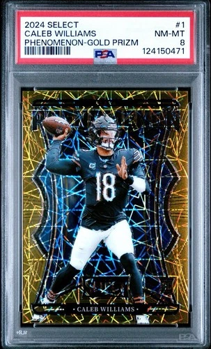 2024 Panini Select Phenomenon Caleb Williams #1 Gold Prizm /10 RC Chicago Bears