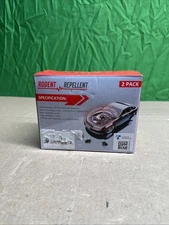 XMUNIHA Car Rodent Repeller C804 Ultrasonic Mouse Strobe Lights Engine Guard 2PK