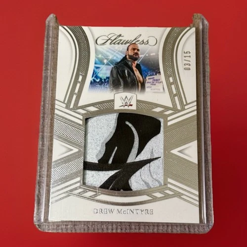 DREW MCINTYRE 2024 Panini WWE Flawless Memorabilia Patch Relic Silver /15 Card