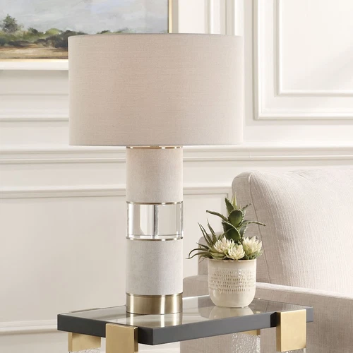 Uttermost Maliyah 1 Light Beige Linen Table Lamp - 30472 - Picture 1 of 1