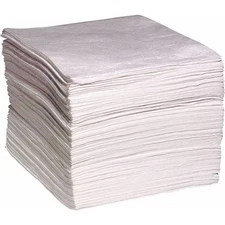 Spilltech Wp100h Sorbent Pad, 33 Gal, 15 In X 19 In, Oil, White, 100 Pk