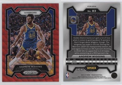 2023-24 Panini Prizm Ruby Wave Prizm Andrew Wiggins #83