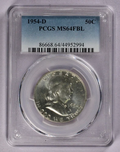 1954-D Franklin Half Dollar 50C PCGS MS 64 FBL