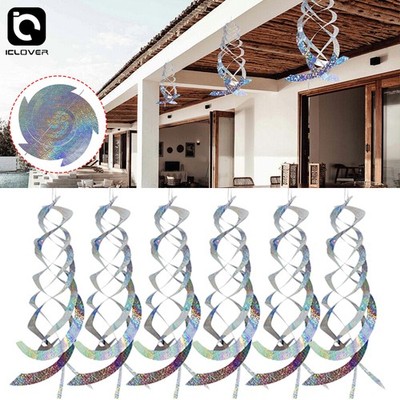 Hanging Bird Repellent Spiral Reflectors Spinner Deterrents fr Patio Lawn Garden