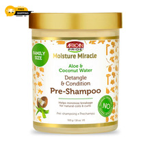 African Pride Moisture Miracle Pre-Shampoo Hair Detangler Aloe  Coconut Water