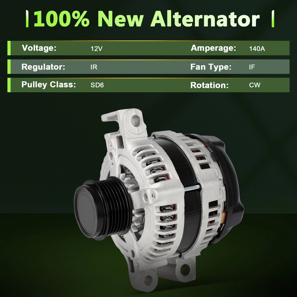 Alternator Fit For Chevrolet Camaro 2012 2013 2014 2015 11787 22888109 22859538 - Image 2 of 4