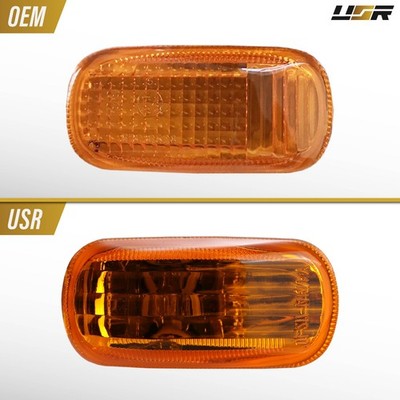 Crystal Amber Markers +Socket Bulbs Wire For 01-05 Honda Civic
