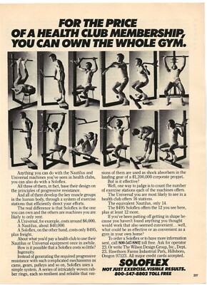 Vintage Print Ad SOLOFLEX - Not Just Exercise . Visible Results. - Dec 1980
