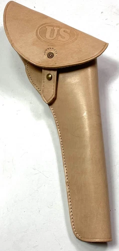 CIVIL WAR US UNION M1858 PISTOL LEATHER HOLSTER-NATURAL "US STAMPED"