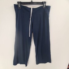 Lululemon Women's Pants Wide leg Cropped Drawstring Pull On Workout Blue Size 10