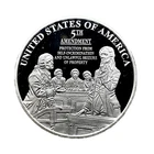 The Bill of Rights Silver Bullion Commemoratives 5th Amendment 1 Oz .999 Silver