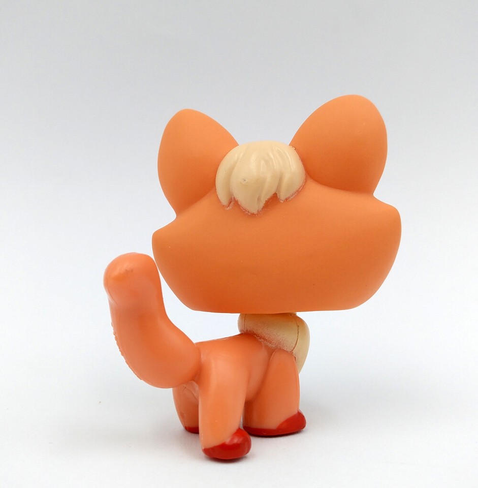 Mini Pet Shop Toys LPS Animal Green Eyes Orange Yellow Fox Firefox