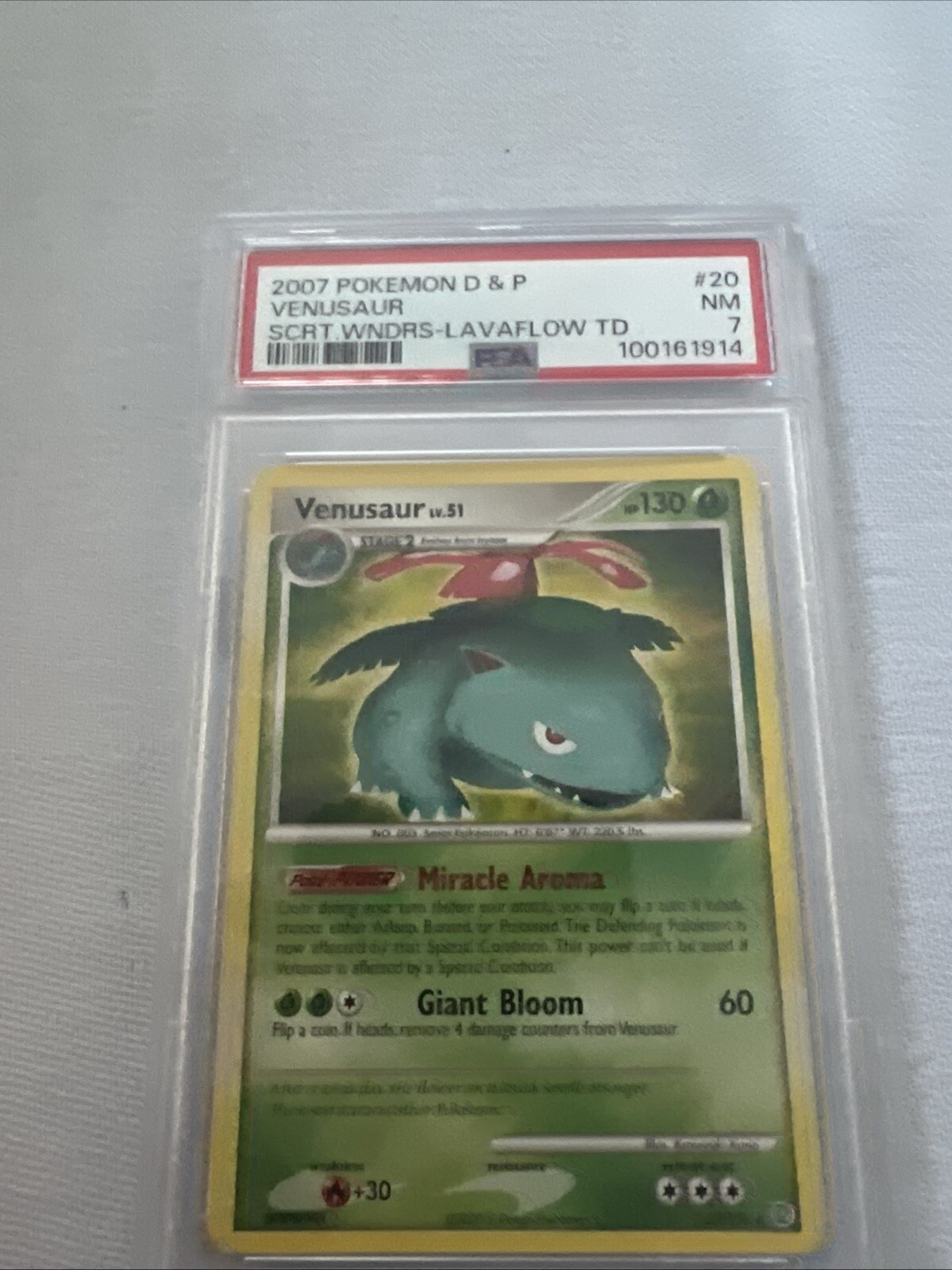 Venusaur 20/132 Rare Pokemon TCG Secret Wonders Card PSA 7