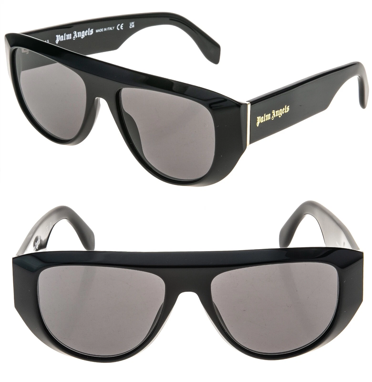 Occhiali da sole unisex PALM ANGELS PERI105 105 JOSHUA nero logo geometrico autentico