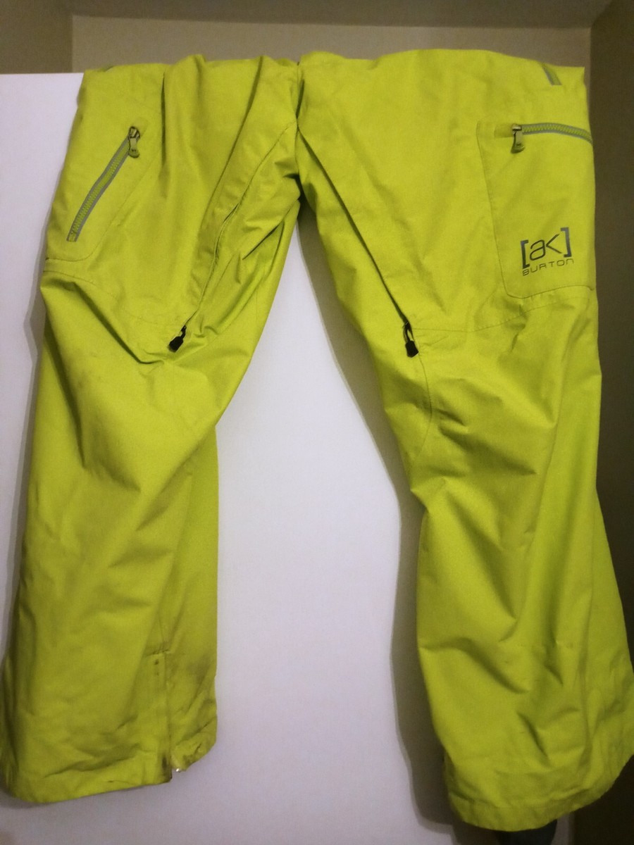 スノーボード burton ak / yellow S Burton AK neon yellow snowboard/ski pants Large | eBay