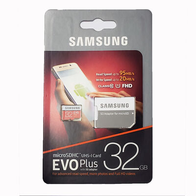 Original Samsung Evo Plus Micro SD SDHC 32GB Speicherkarte inkl. SD Adapter