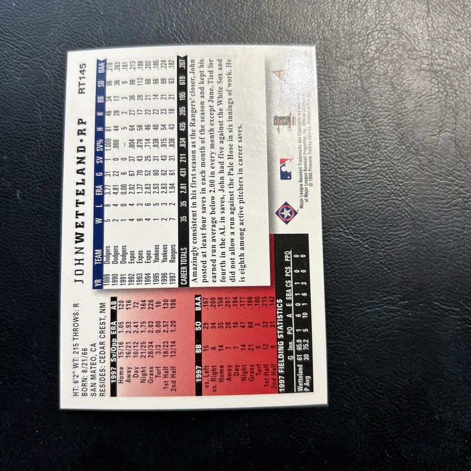 1998 Score Rookie And Traded RT 145 John Wetteland Texas Rangers | eBay