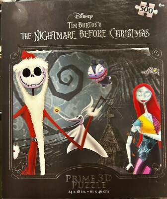 Disney The Nightmare Before Christmas Prime 3D Puzzle, 500pc, 24''x18'', BRAND NEW