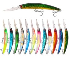 12PCS Crankbait Minnow Fishing Lure 17cm 23.5g Big Trolling Artificial Saltwater