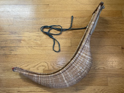 Vtg Jai Alai Cesta Wicker Rattan Basket Scoop Leather Glove Sports Decor EBay