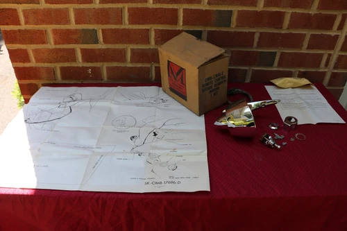 1961 61 MERCURY NOS REMOTE CONTROL CHROME LH MIRROR C1MB-17696-C