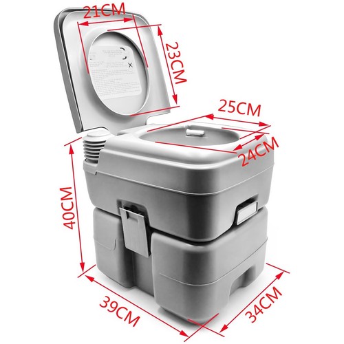 5 Gallon 20L Portable Toilet Flush Travel Camping Outdoor/Indoor Potty Commode - Picture 7 of 8