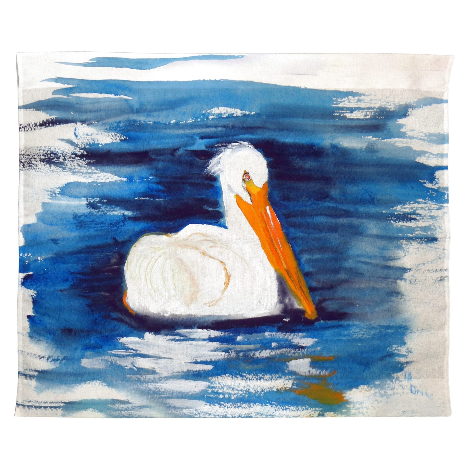 Betsy Drake Spring Creek Pelican Outdoor Wall Hanging 24x30