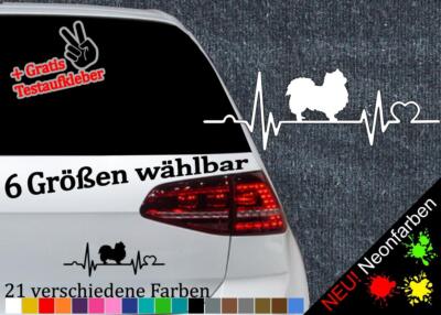 Herzschlag Chihuahua Aufkleber Hund Langhaar Coat Haustier Dog Sticker JDM Paris