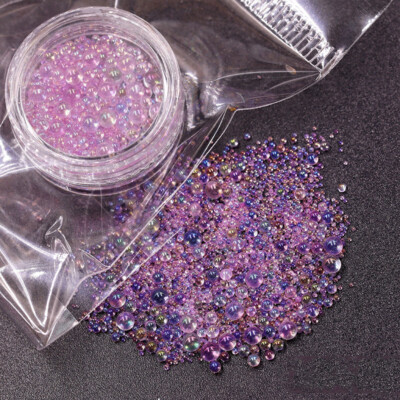 Micro Beads Caviar AB Pixie Crystals 3D Nail Art Gems Tiny Rhinestones 10g