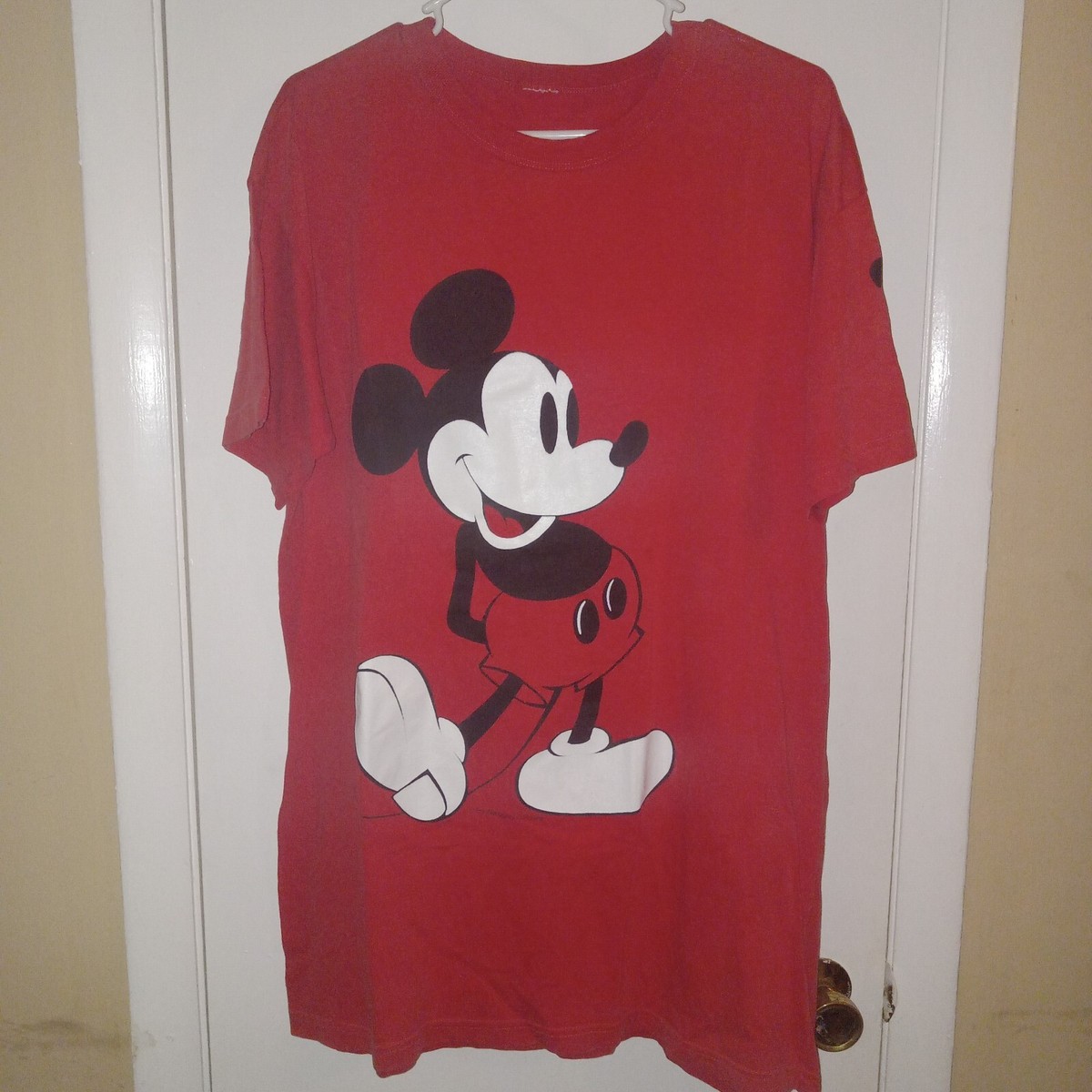 Vintage 80s Walt Disney Mickey Mouse Tshirt 5XL Red Could Also Be 