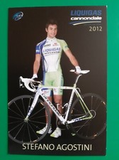 CYCLISME carte cycliste STEFANO AGOSTINI équipe LIQUIGAS Cannondale 2012