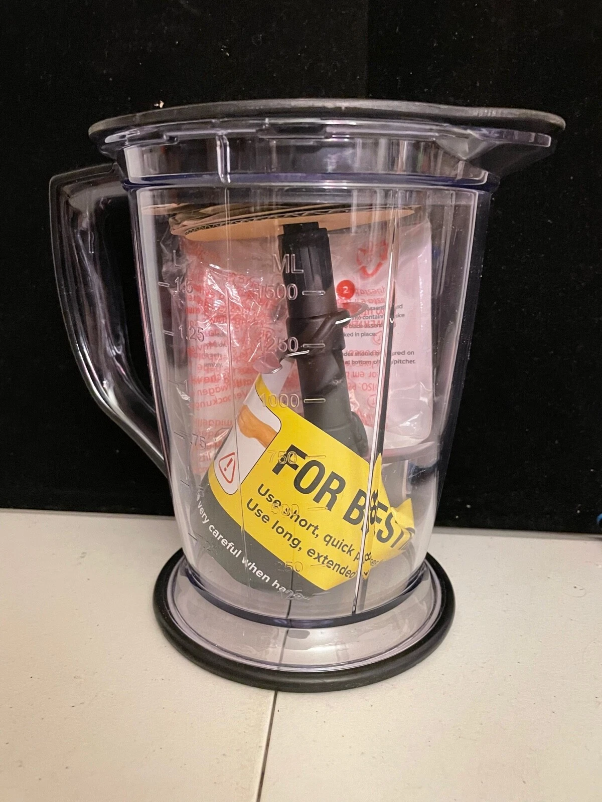 Ninja Master Prep Pro 48 oz Blender Pitcher Lid Replacement 6 Cup Dual Blades
