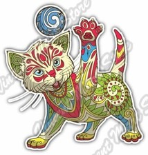 Kitten Cat Abstract Ornament Color Car Bumper Window Vinyl Sticker Decal 4.6"