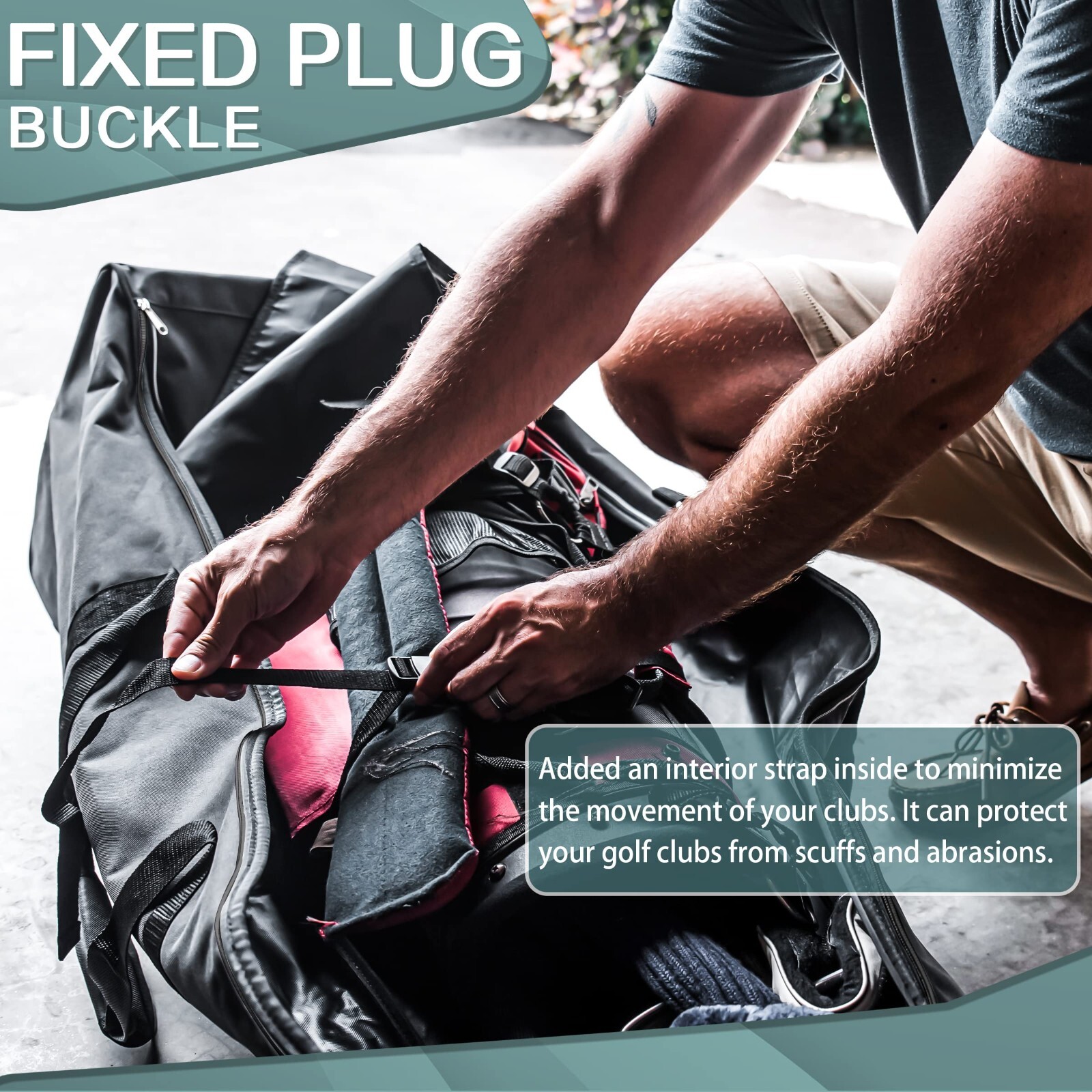 Himal Outdoors SoftSided Golf Travel Bag w/Wheels Heavy Duty 600D