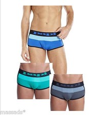 PAPI Euro Trunks Men's Low Rise Underwear "Waves Color Block" -S,M,L -NEW