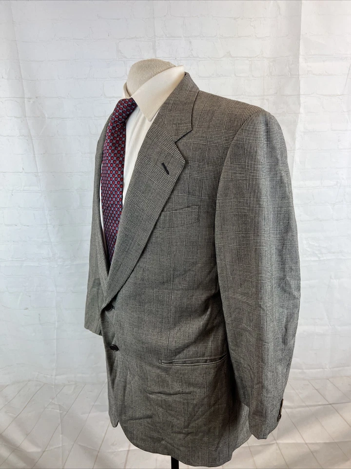 OTOÑO/INVIERNO Pal Zileri Hombre Gris Traje de Lana a Cuadros 40R 34X28 $1,695 Foto 3 de 4