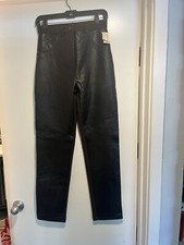 Vintage Dead stock Vegan Brown Leather Pants Size Medium.